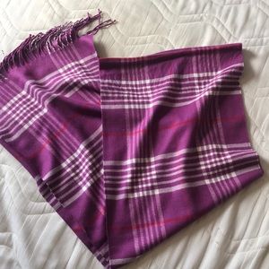 Plaid purple scarf